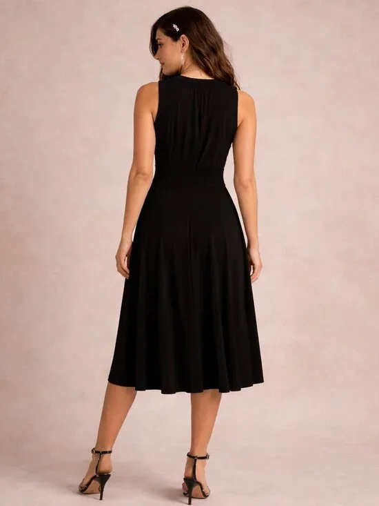 Cleo Black Sleeveless Fit & Flare Dress | Size 4 - Picture 2 of 11